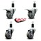 Service Caster 3'' Gray Poly Swivel 1-3/8'' Expanding Stem Caster Set 2 Total Lock Brakes, 4PK SCC-EXTTL20S314-PPUB-2-S-2-138 - alternate 3